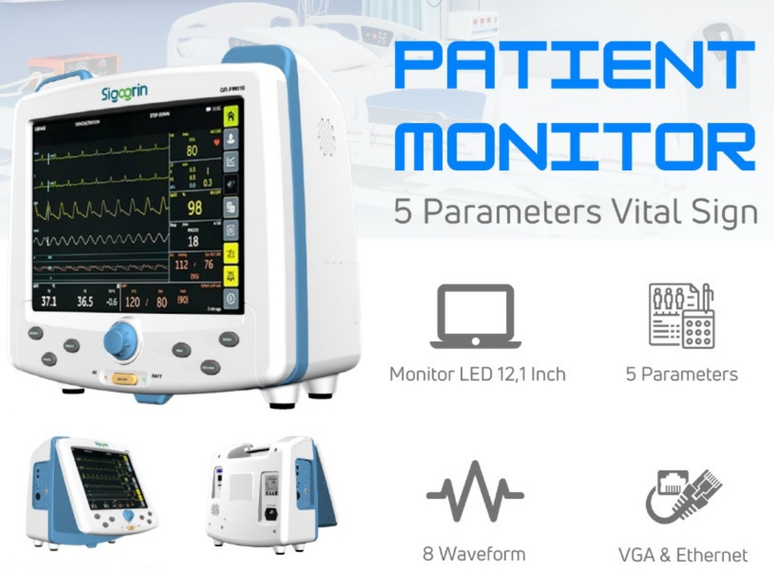 PATIENT MONITOR 5 PARAMETERS VITAL SIGN